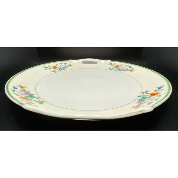 Hand Painted China Plate With Handles by Meito Japan VINTAGE - Picture 6 of 7